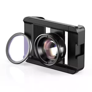Apexel 100mm 10X Makro Objektiv Kit mit CPL Filter Objektivclip für Smartphone D4R5 - Bild 1 von 12
