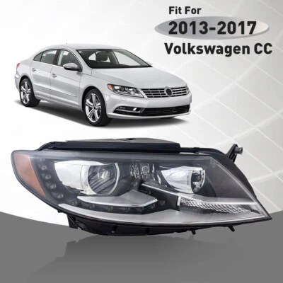 For 2013-2017 Volkswagen CC HID/Xenon Headlight w/LED Headlamps Passenger Side Foto 1 de 4