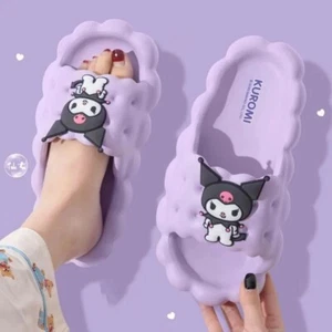 Kuromi PURPLE Slides Slipper Shoes New 36-37 Sandles Slip On Kawaii Women - Picture 1 of 3