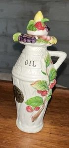 Vintage Lefton Porcelain Fruit Country Oil Cruet - Picture 1 of 12