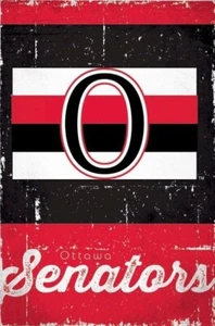 OTTAWA SENATORS ~ LOGOTIPO RASCADOR 22x34 PÓSTER NHL Liga Nacional de Hockey - Imagen 1 de 1