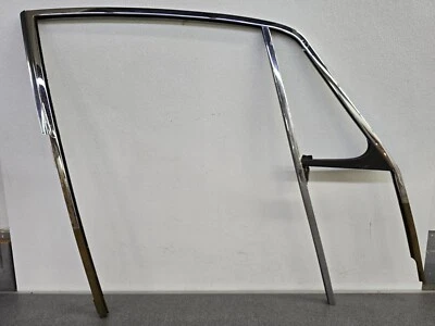 NICE USED ORIGINAL PORSCHE 911 912 PASSENGER DOOR CHROME WINDOW FRAME 1965-67 #4 - Image 1 of 4
