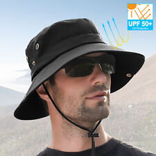 メンズ レディース 調整可能 つば広 日よけ帽子 ブーニーバケットキャップ 釣り UVプロテクション