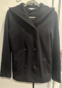 James Perse Size 2/ M Black Frenchterry Blazer Jacket - Picture 1 of 5