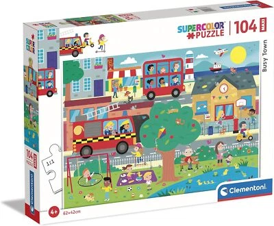 Макси-пазл Clementoni Busy Town 104 шт. возраст 4+ — игрушка Supercolor 23766 - Изображение 1 из 4