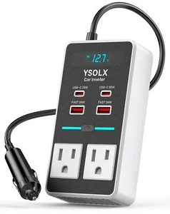 Car Power Inverter 200W Inverter Car Outlet Adapter to Wall Plug with 65W USB... - Picture 1 of 7