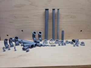 DIORAMA PIPES, PIPE FITTINGS, FLANGES, 6" 8" 12" 18" 24" IN SCALE 1/35 - Picture 1 of 10