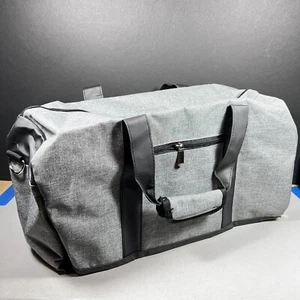 IFFLEY ROAD 19” Duffel Gym Bag Shoe Pocket Water Resist Gray Black NEW WITH TAGS - Picture 1 of 10