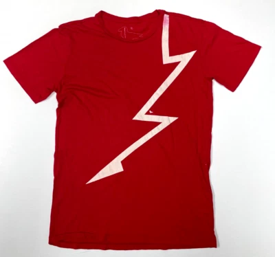 Camiseta Moderna Diversão Moderna Tamanho Pequeno Vermelho Relâmpago - Imagem 1 de 4