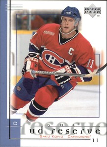 2000-01 UD Reserve Canadiens Hockey Card #46 Saku Koivu