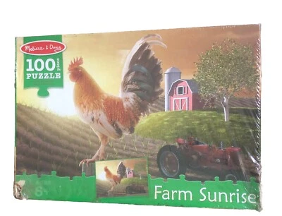 NEW Sealed Melissa & Doug Farm Sunrise 100 Piece Puzzle W/box Damage - Image 1 of 4