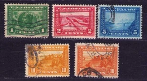 Sc # 397 - 400A Panama-Pacific  Set Perf 12 1913  Used - Picture 1 of 4