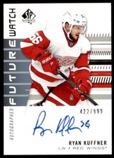 2019-20 SP AUTHENTIC FUTURE WATCH RYAN KUFFNER ROOKIE AUTO 422/999 DETROIT RED
