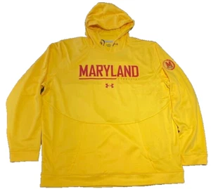Maryland Terrapins Under Armour Men's Storm Fleece Hoodie Yellow 3XL NWT - Picture 1 of 7