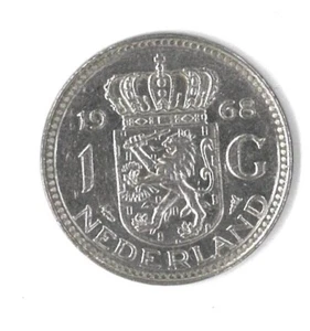 1 Gulden Münze - Niederlande - Königin Juliana - 1968 --- - Bild 1 von 2