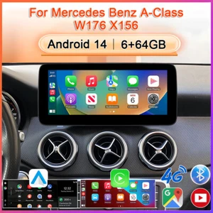 12.3 Autoradio 6+64GB Android 14 Für Mercedes-Benz GLA/G/A/CLA W176 X156 C117 4G - Bild 1 von 16