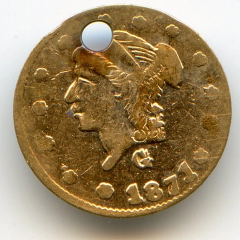 1871 G Rd Lib 25¢ California Fractional Gold, BG-838 R.2, Bullion, Nuggets Cover