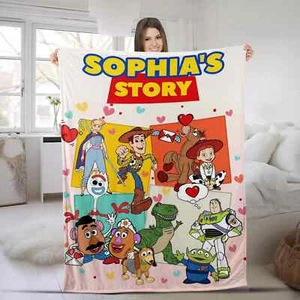 Personalized Disney Pixar Toy Story Sofa BLANKET BEST PRICE MOTHER DAY GIFT - Picture 1 of 3