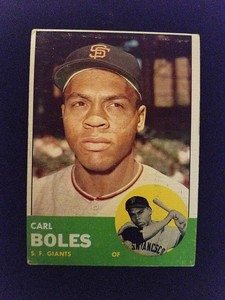 1963 Topps Baseball Card # 428 Carl Boles RC - San Francisco Giants RC