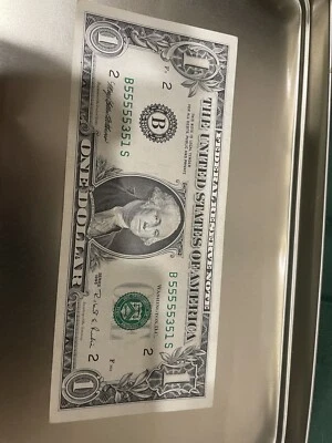 fancy serial $1(1995) NY55555351 S 6 Of a Kind All digits are add 5 Together - Image 1 of 4