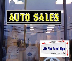 AUTO SALES Led light box window sign - Picture 1 of 7