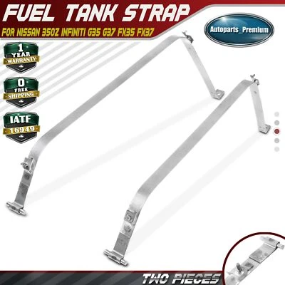 2x correas de tanque de combustible para Nissan 350Z 2003-2009 Infiniti G35 G37 FX35 FX37 Q40 Q60 Foto 1 de 4