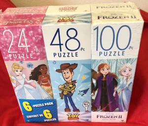 Disney Princess Toy Story Frozen 2 Topolino Puzzle 6 CONFEZIONI SPEDIZIONE GRATUITA - Foto 1 di 1