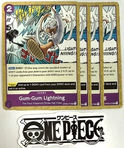 4x One Piece OP09-077 UC Gum-Gum Lightning - Inglés - Juego - TCG - Como nuevo - Imagen 1 de 1