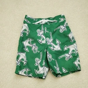 Janie and Jack Boys Swim Trunks Green Anchor Print sz18-24m - Picture 1 of 12