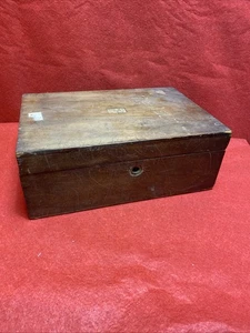 Antike viktorianische Schreibschräge Holzschatulle zum Restaurieren AF - Bild 1 von 14