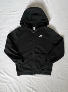 Nike Kid's Smooth Sportswear Club Fleece Full-Zip Hoodie WR4 Black Size L NWT - Picture 1 of 6