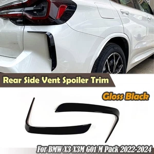 Rear Side Vent Spoiler Splitter Trim For BMW X3 X3M G01 M Pack 2022-2024 Black - Picture 1 of 12