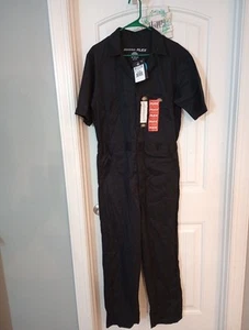 Dickies Flex Tuta Nera Abbigliamento da Lavoro Uniforme Media Corta Nuova con etichette - Foto 1 di 4