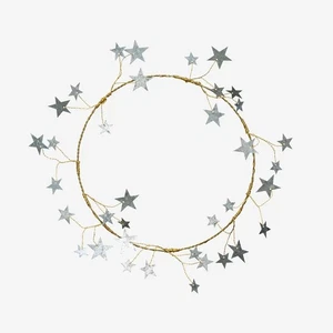 Brass Wreath Silver Stars Wreath, Christmas Room Decoration Xmas Star Decoration - Picture 1 of 2