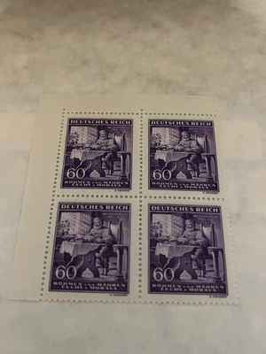 Bohemia and Moravia, 1943. Sc# 85,86,87. Blocks. - Image 1 of 3