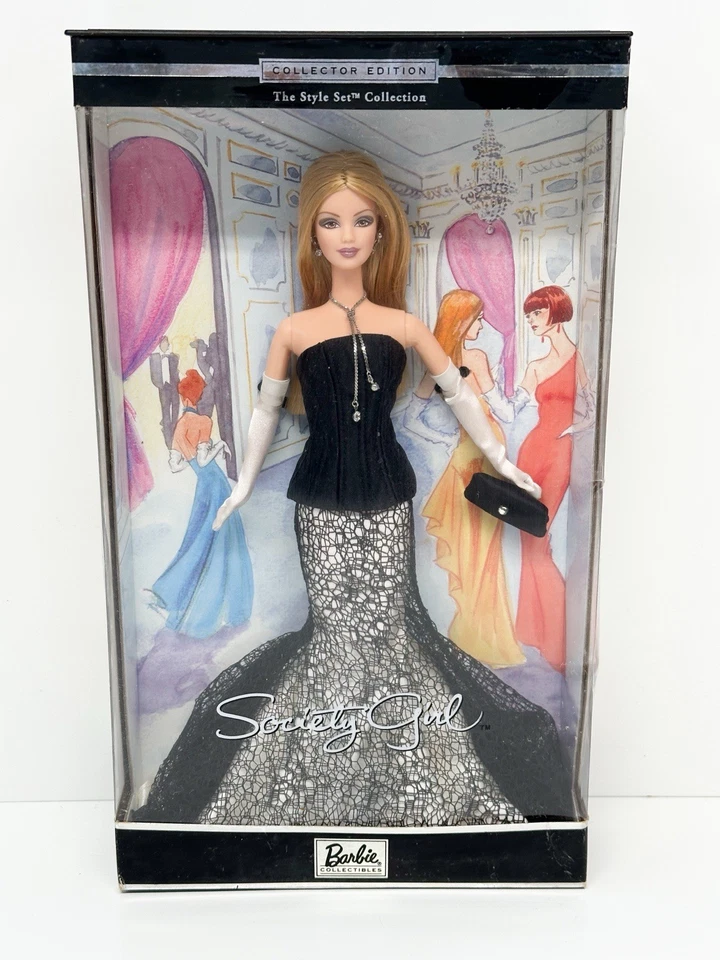 2001 Society Girl Barbie Doll 56203 NRFB Style Set Collection Collector Edition