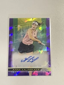2024 Topps Chrome Sapphire Tennis Anna Kalinskaya Purple Auto /10 SSP - Picture 1 of 2