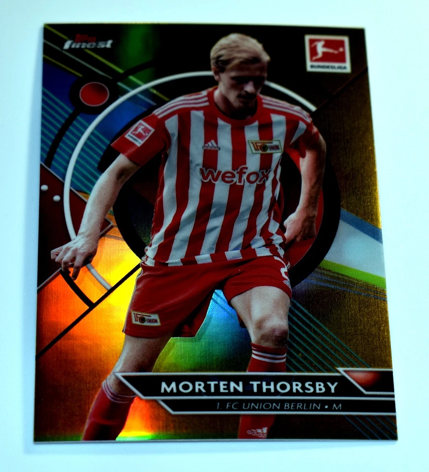 2022-23 Topps Finest Bundesliga - Morten Thorsby #22 Gold Refractor /50 - Image 1 of 1