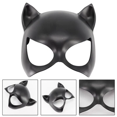 Cat Mask Fancy Dress Blank Face Mask for Halloween Role Stage Performance - Image 1 of 4