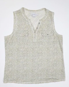 Camisa sin mangas Liz Claiborne a lunares multicolor para mujer talla mediana - Imagen 1 de 7