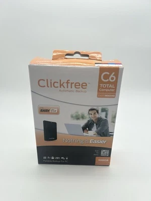 Clickfree Automatic Backup C6 For PC Computer Portable 500GB Storage - Image 1 of 4