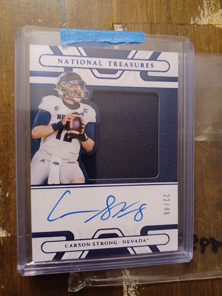 2022 Panini National Treasures Collegiate  Silhouette Signatures Carson Strong - Image 1 of 2