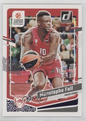 2023-24 Panini Donruss EuroLeague Purple Press Proof /249 Moustapha Fall #123 - Image 1 of 2