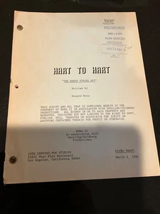 Original script *3rd season* HART TO HART Robert Wagner Stefanie Powers - Picture 1 of 5