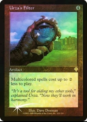 Magic the Gathering URZA'S FILTER #318/350 Invasion Artifact Foil Rare 2000 NM - Image 1 of 2