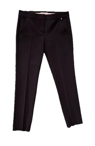 Max Mara-Black Flat Front Wool Pant-Size 42 (US 8)-Italy - Picture 1 of 7