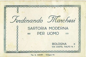 2579 BOLOGNA MARCHESI SARTORIA MODERNA PER UOMO BIGLIETTO - Picture 1 of 1
