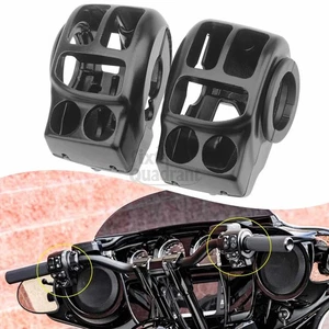 Par de carcasas de interruptor de control de manillar negras para Harley Touring Road King 2014-up - Imagen 1 de 24