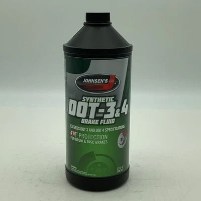 Líquido de frenos Johnsen's Premium Synthetic DOT 3&4 - (32 oz) Foto 1 de 3