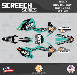 Graphics Kit for KTM 125SX 150SX 250SX-F 350SX-F 450SX-F (2016-2018) Screech-Tel - Picture 1 of 6